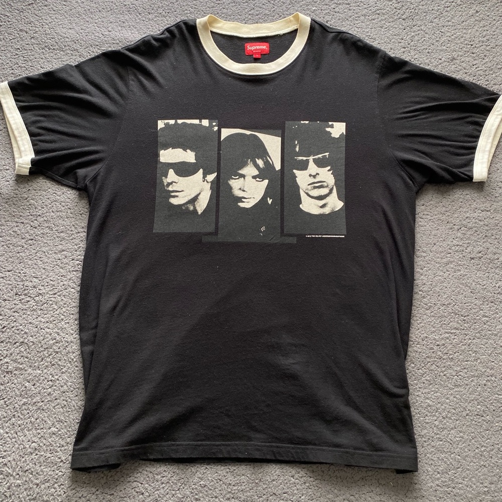 Supreme velvet underground ringer t shirt FW19